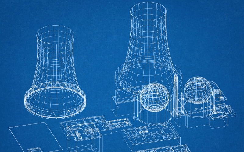 Nuclear plant drawing