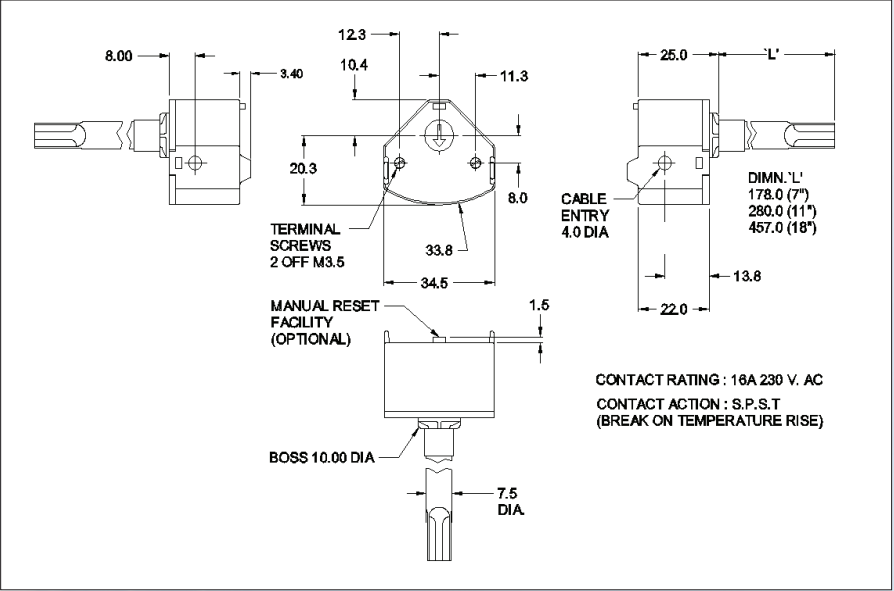 Sunvic thermostats drawing